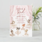 キッズバレエ水彩画 |誕生日招待状 招待状 (スタンド正面)