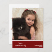 キッズバレンタインカーパーソナライズされたド，バレンタイン，キュート シーズンカード (正面/裏面)