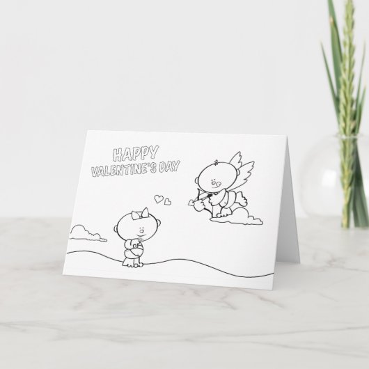 キッズバレンタインデラブカラーリングカード シーズンカード (正面)