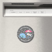 キッズバレンタインデークラシック丸ステッカーボタン マグネット (インサイチュ (食洗機))