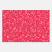 キッズバレンタインデーラブホワイトハート ラッピングペーパーシート (正面)