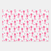 キッズバレンタインデー熱気球の雲 ラッピングペーパーシート (正面2)