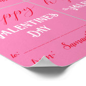 キッズバレンタイン印刷可能カスタムプリントまたはダウンロード ポスター (角)