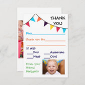 キッズバンティンカスタムグサンキューカード- 3x5 サンキューカード (正面/裏面)