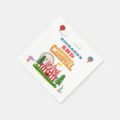 キッズバースデーパーティーサーカスカーニバルテーマ スタンダードカクテルナプキン (角)