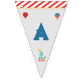 キッズバースデーパーティーサーカスカーニバルテーマ バンティングフラッグ (第3の旗)