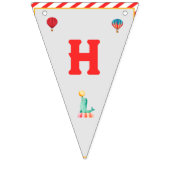 キッズバースデーパーティーサーカスカーニバルテーマ バンティングフラッグ (第2の旗)