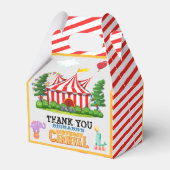 キッズバースデーパーティーサーカスカーニバルテーマ フェイバーボックス (裏面サイド)