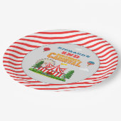 キッズバースデーパーティーサーカスカーニバルテーマ ペーパープレート (アングル)