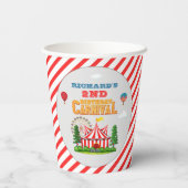 キッズバースデーパーティーサーカスカーニバルテーマ 紙コップ (裏面)