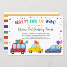 キッズバースデーパーティーパレードでドライブ