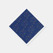 キッズバースデーパーティーブルー紙吹雪 スタンダードカクテルナプキン (角)