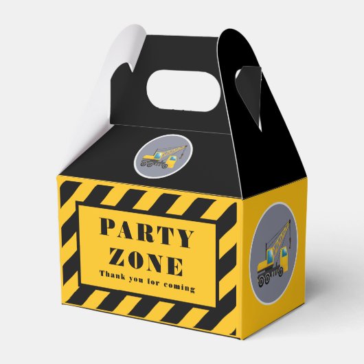 キッズバースデーパーティー建築トラックありがとう フェイバーボックス (裏面サイド)