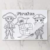 キッズパイレーツカラーリング ペーパーパッド (折り畳み)