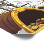 キッズパイレーツシップアホイマテイ誕生日ウェルカム ポスター (角)