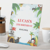 キッズパイレーツシップアホイマテイ誕生日ウェルカム 台座サイン (インサイチュ)