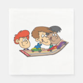 キッズパインウッドダービーカーレース スタンダードランチョンナプキン (正面)