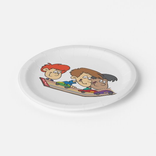 キッズパインウッドダービーカーレース ペーパープレート (アングル)