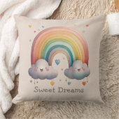キッズパステルお洒落レインボーinクラウド クッション (ブランケット)