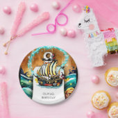 キッズパステルシップアドベンチャーパイレーツ誕生日 ペーパープレート (パーティー)