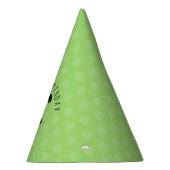 キッズパパーソナライズされたンダかわいい誕生日グリーン パーティーハット (右)