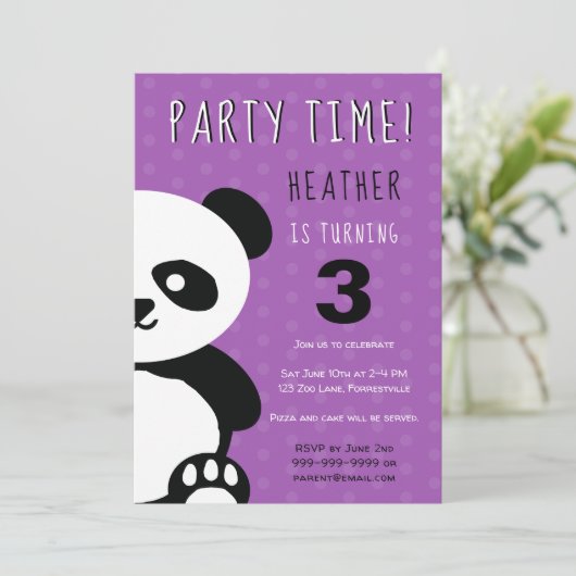 キッズパパーソナライズされたンダかわいい誕生日招待状 招待状 (スタンド正面)