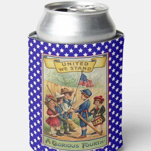 キッズパレード7月4日愛国国旗 缶クーラー