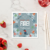 キッズパントカラフルボールボーイズ誕生日パーティー スタンダードカクテルナプキン (インサイチュ)