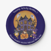 キッズパンプキンウィッチハロウィーン紙プレート ペーパープレート (正面)