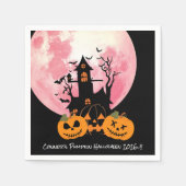 キッズパンプキンハローウィンパーティ スタンダードカクテルナプキン (正面)