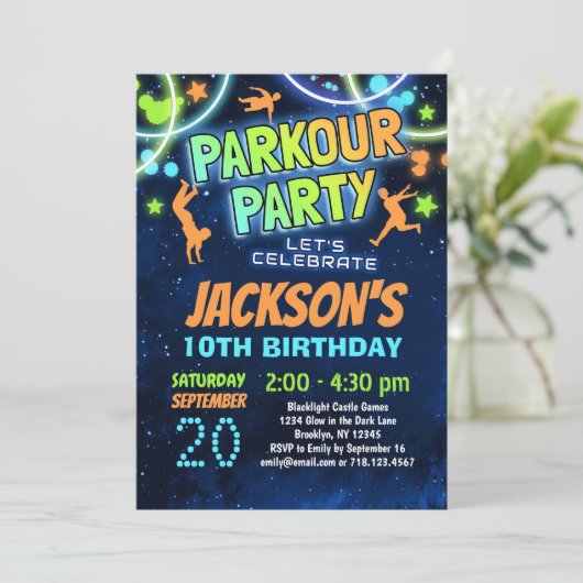 キッズパークールバースデーパーティーの招待 招待状 (スタンド正面)