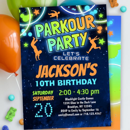 キッズパークールバースデーパーティーの招待 招待状