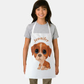 キッズパーソナライズされたかわいい子犬のオールオーバープリントエプロン エプロン (インサイチュ)