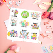 キッズパーソナライズされたイースターカスタムカットビニールシール シール
