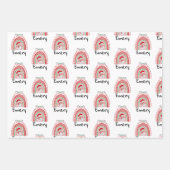 キッズパーソナライズされたクリスマスラッピング紙シート ラッピングペーパーシート (正面3)