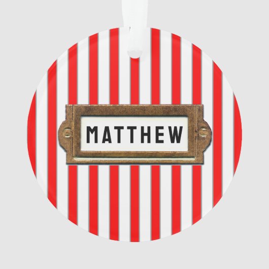 キッズパーソナライズされたクリスマス記念ゲーム オーナメント (裏面)