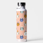キッズパーソナライズされたパーティーキャットウォーターボトル ウォーターボトル (右面)