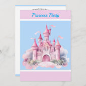 キッズパーソナライズされたプリンセスパーティの招待状 招待状 (正面/裏面)