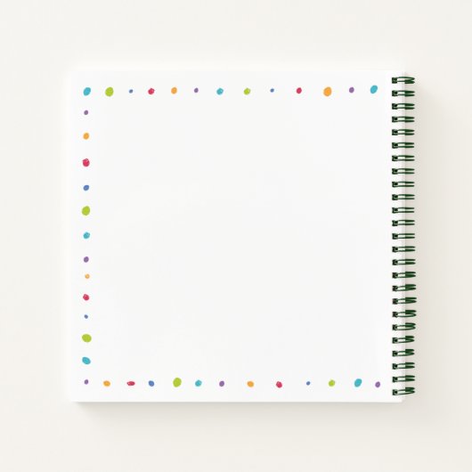 キッズパーソナライズされたレシピノート ノートブック (裏面)