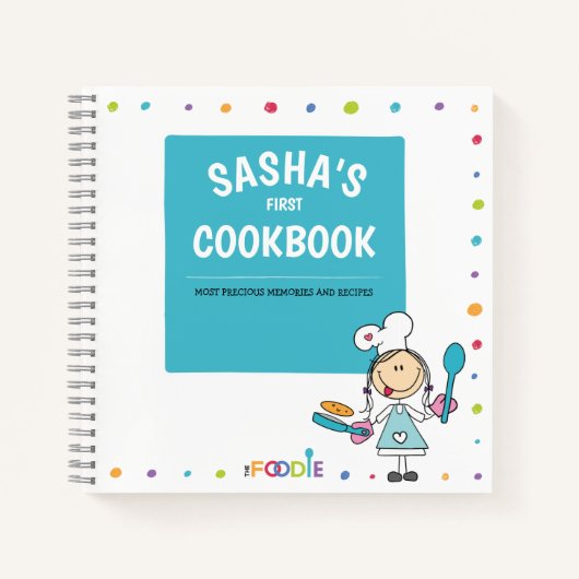 キッズパーソナライズされたレシピブック ノートブック (正面)