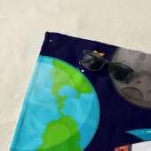 キッズパーソナライズされた宇宙宇宙飛行士の夏 ビーチタオル (インサイチュ)