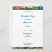 キッズパーソナライズされた恐竜パーティの招待状 招待状 (裏面)