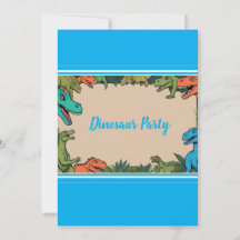 キッズパーソナライズされた恐竜パーティの招待状