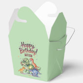 キッズパーソナライズされた恐竜誕生日 フェイバーボックス (見開き)