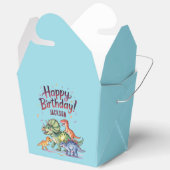 キッズパーソナライズされた恐竜誕生日 フェイバーボックス (見開き)