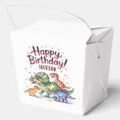 キッズパーソナライズされた恐竜誕生日 フェイバーボックス (裏面)