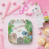 キッズパーソナライズされた恐竜誕生日 ペーパープレート (パーティー)