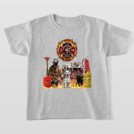 キッズパーソナライズされた未来消防士Tシャツ Tシャツ