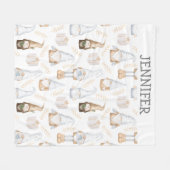 キッズパーソナライズされた格言 フリースブランケット (正面(横))