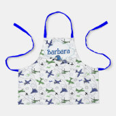 キッズパーソナライズされた飛行機 エプロン (正面)